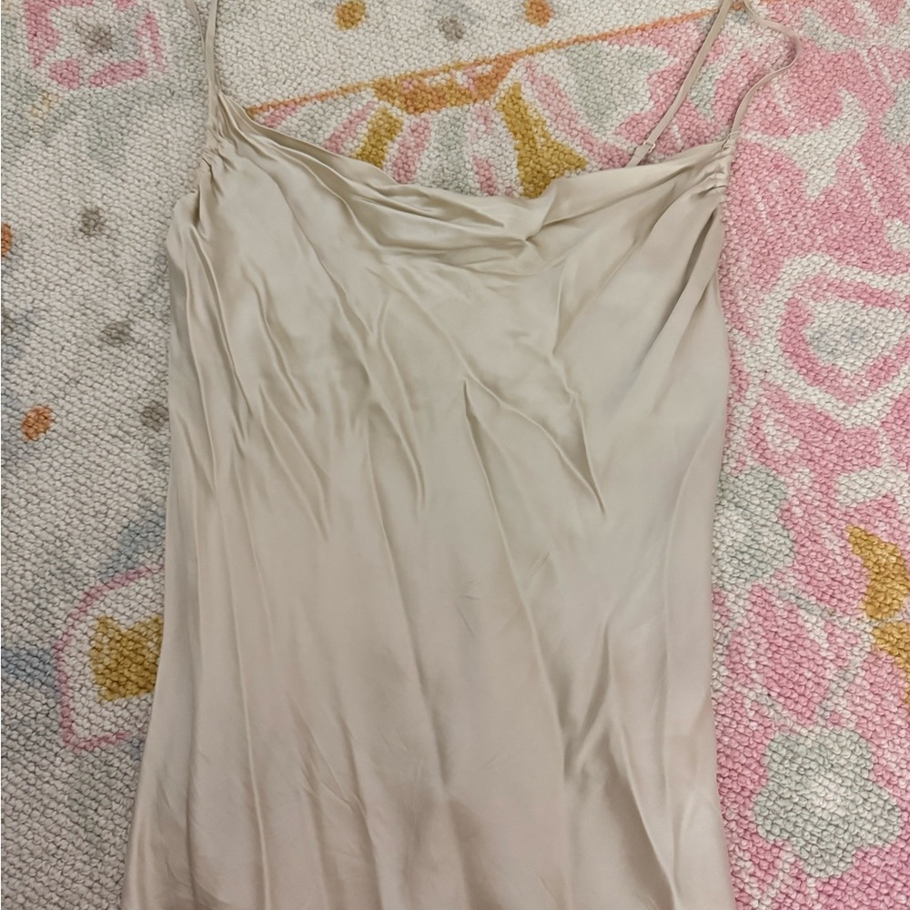 Aritzia Wilfred champagne Satin Top
